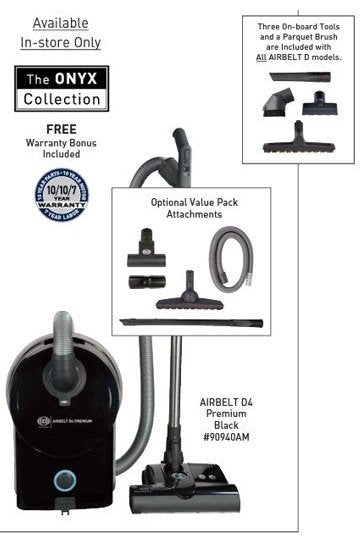 Sebo Airbelt D4 Premium Canister Vacuum 90940AM (available in store only)!