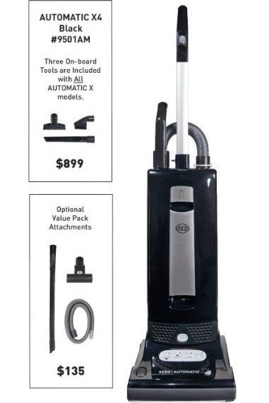 SEBO Automatic X4 Onyx Upright Vacuum Cleaner 9501AM (IN STORE PURCHASE ONLY)