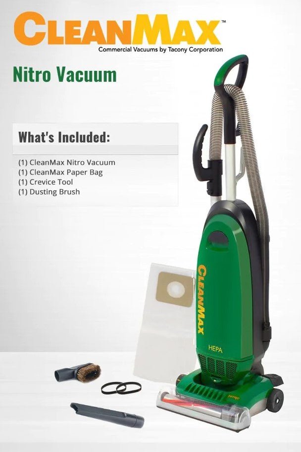 CleanMax Nitro Commercial Upright 3-Wire Vacuum (CMNR-QD)