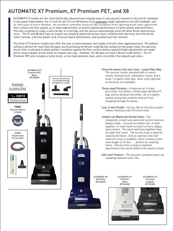 SEBO Automatic X7 Premium Upright Vacuum Pastel Mint (91545)